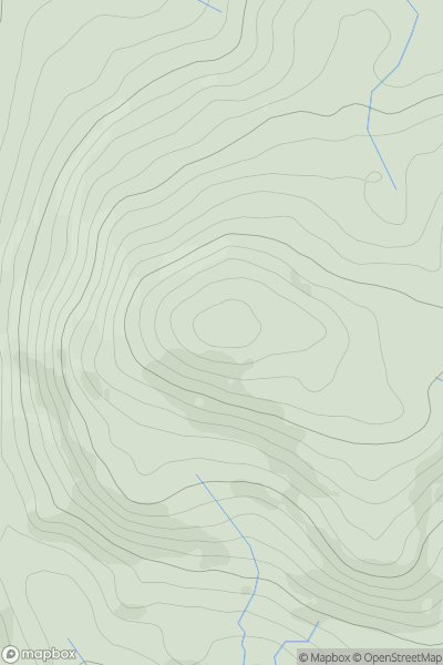 Thumbnail image for Foel Lwyd [Snowdonia] showing contour plot for surrounding peak
